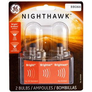 GE Lighting 880NH/BP2 Nighthawk Halogen Replacement Fog Light, 2-Pack