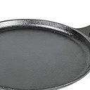 Lodge Round Seasoned Cast Iron Griddle Round Shaped, Pre Seasoned Iron Griddle Pan Non Toxic, PFAS Free Cookware Compatible with Stovetop, Oven, Grill, or Campfire 10.5 Inches