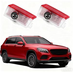 High Definition LED Projection Welcome LightLogo Projector Puddle LightsCompatible with A B C E M GL GLA GLC GLE GLS Class W205 W213 W166 Plug and Play (2PCS)