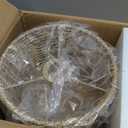 41" Linear Rattan Chandelier Boho Light Fixture with 3 Wicker Lampshades, 46 inches x 9.8 inches x 41 inches