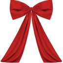 Wavwavw Red Large Bow Decor Big Bow Coquette Birthday Decoration for Room Giant Satin Ribbon Tie for Party Backdrop Wedding Bridal Shower Valentine's Day Wall Hanging Decor (24 x 36 Inches)