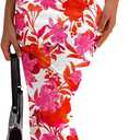 PRETTYGARDEN Women's 2026 Summer Floral Bodycon Maxi Dresses Ribbed Strapless Tube Casual Boho Party Long Dress (Pink, S)