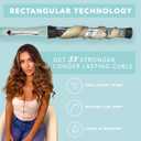 CHOPSTICK STYLER Mischief, Professional Curling Wand, 5 Variable Temperatures, 0.7x 0.9 Extra Thick Long Length Rectangular Titanium Barrel for Long Lasting Voluminous, Big, Bouncy, Beachy Curls