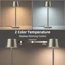 YHT LED Corded Table Lamp Modern 2 Color Brightness Dimmable Plug in Desk Lamp Industrial Aluminum Nightstand Table Light for Reading/Living/Bedroom/Home/Office/Beside (Chrome, 2 P)