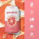 Spindrift Sparkling Water, Grapefruit Flavored, Made with Real Squeezed Fruit, (Only 15 Calories per Can), 12 Fl Oz (Pack of 24)