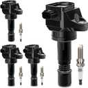 UF672 Ignition Coil & 97390 Double Iridium Spark Plug for 2012-2015 Honda Civic 1.8L L4, 2013-2015 Acura ILX 2.0L L4, 2016 Honda HR-V 1.8L L4 Replaces# 30520R1AA01 C1823