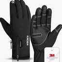 krosa Winter Gloves For Men Women Made with 3M Thinsulate, Waterproof Ski Gloves for Cold Weather with 10 Touchscreen Fingers, Medium