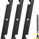 115-2454-03 115-9650-03 Lawn Mower Blade Compatible with Toro Timecutter MX5400 MX5480 ZX5420 ZX5440 54'' Deck Replaces 18-3/4" Parts# 115-4999 115-4999-03,Includes Blade Flat Files