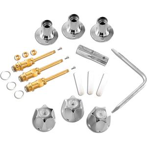SENTO Bathtub and Shower 3 Handle Tub Trim Set For Price Pfister Faucets Bathtub Shower, Easy Installation, Heavy Duty Metal, Polished Chrome