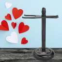 Viking Revolution Black Safety Razor Stand - Razor Holder and Shaving Brush Stand to Prolong the Life of Your Razor - Weighted Bottom for Extra Stability