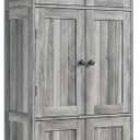 ChooChoo 63.2" Tall Bathroom Storage Cabinet with 6 Doors, Pantry Cabinet