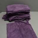 MOONQUEEN Ultra Soft Premium Washcloths Set - 12 x 12 inches - 24 Pack - Quick Drying - Highly Absorbent Coral Velvet Bathroom Wash Clothes - Use as Bath, Spa, Facial, Fingertip Towel (Plum)