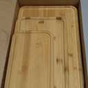 3 Packs Bamboo Cutting Board Set Non Toxic Wood Cutting Boards for Kitchen with Juice Grooves Built-in Handles, Ideal Charcuterie & Chopping for Meat Vegetables Fruits Kitchen Gift for Home Cooks