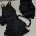 Women's Adjustable Seamless Nursing Bra Push Up Comfort Sleep Bralette Black, 3PCS/ Pack(Black), Medium