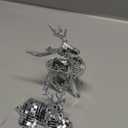 Weysat 2 Pcs Christmas Disco Reindeer Figurines Decor Xmas Elk Tabletop Centerpieces Decorations Mini Glitter Mirror Disco Standing Sitting Reindeer for Christmas Indoor Shelf Mantel Table Supplies