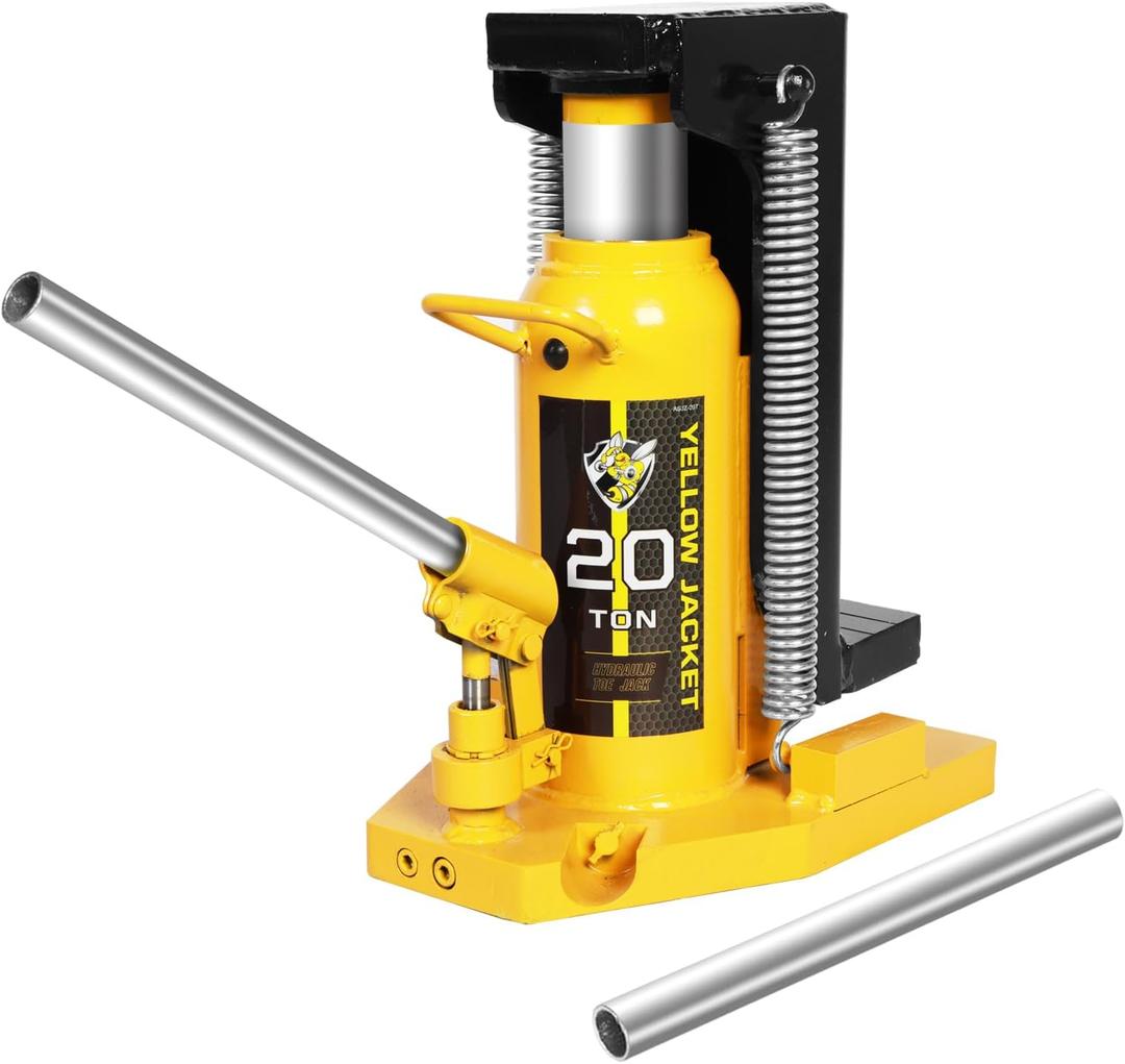 YELLOW JACKET Toe Jack 10 Ton Toe/ 20 Ton Top Capacity Hydraulic Machine Jack Lift,Air Hydraulic Claw Jack for Car Repair,Machinery,Industry Equipment