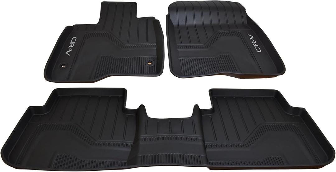 Honda 08P17-3A0-110A All-Season Floor Mat Set for CR-V  OEM Front & Rear Interior Mats, 3-Piece Set