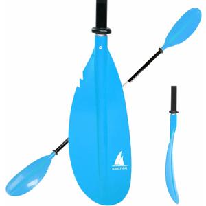 Karltion Kayak Paddle - Adjustable 2 Pieces Aluminum Alloy Shaft with Glass Fiber Blade for Surfing,Oar Fishing Easy Packable Travel,Blue, 86"-1 paddle 