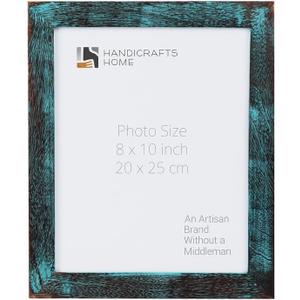 Handicrafts Home Driftwood Wooden Picture Frame – Handmade Rustic 8x10 Photo Frame for Wall & Tabletop, Vintage Farmhouse Boho Home & Desk Decor, Gallery Wall Frame, Wedding & Christmas Gift- Sahara