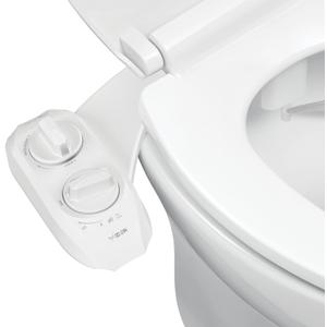 LUXE Bidet NEO 120 Plus - Patented Bidet Attachment for Toilet Seat, Innovative Hinges to Clean, Slide-in Easy Install, Advanced 360 Self-Clean, Single Nozzle, Rear Wash (White)