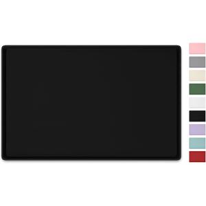 NPOOYI Silicone Art Mat for Crafts, 12" x 19" Waterproof Non-Slip Painting Mat for Kids with Raised Sides, Protects Surfaces Perfectly for Crafts, Legos, Slime, Resin, Paint & Jewelry-Making, Black