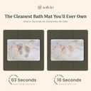 Quick Dry Shower Stone Bath Mat, Super Absorbent & Non-Slip 24 x 16 Inch Diatomaceous Earth Mat, Durable & Easy to Clean Diatomite Bath Mat for Bathroom Floor/Kitchen (Ivory Drift), 1'4" x 1'11"