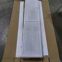 Room Divider 6 Panel 5.6FT Partition Room Dividers Freestanding Peg Board Room Divider Wooden Privacy Screen with Peg Board Display for Apartment and Office, White