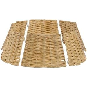 EXCBIOZ Natural Wicker Christmas Tree Skirt Decorative Wicker Tree Skirt Elegant Christmas Tree Accent for Any Setting