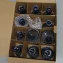 Glass Candle Holder Set of 12, Blue Taper Candle Holders Bulk, Vintage Candlestick Holders, Candle Stick Holder for Table Centerpieces, Wedding, Festival & Home Decor