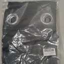 Set of 2 Chiffon Ombre Sheer Curtains, Gradient Window Curtain Panels Drapes, Grommet Top Semi Sheer, Voile Window Treatment for Girls Bedroom, Living Room, Patio Door, 52 x 63 in, Black