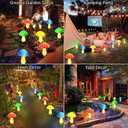 Windpnn 8-Pack Solar Mushroom Lights for Garden Decor, 8 Modes Waterproof Outdoor Garden Mushroom Lamp, Multi-Colored Solar LED Fairy Lights for Christmas Halloween Yard Lawn