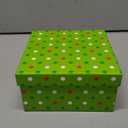 Clabby 4 Pcs Valentine Nesting Gift Boxes with Lids, Square Stacking, Assorted Sizes Decorative Boxes with Ribbon for Presents for Birthdays Christmas Mother's Day DIY(Polka Dot,Lime Green)