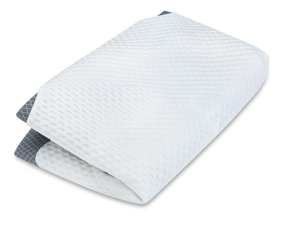 Anvo Neck Memory Foam Pillowcase, Adjustable Pillow Cover, Blue Queen