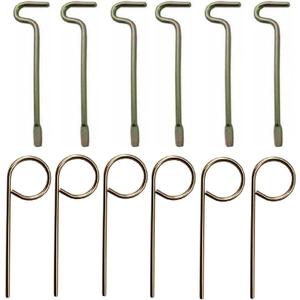 Emergency Keys for Interior Door Locksets - Kwikset & Schlage Compatible - 12 Keys (6 Round Pin + 6 Flat Pin) - Brass Finish - Emergency Access for Bedroom & Bathroom Doors