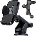 2025 Premium Universal Car Phone Mount 3-in-1 Upgraded Edition Compatible with Dashboard/Windshield/Vent/Truck Mounts Fits iPhone 17/16/15 Pro Max/14 and Samsung/Android Devices