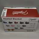 Homemate Heated Blanket Electric Throw - 50"x60" Heating Blanket Throw 1/2/4/6/8 Hours Auto-Off 10 Heat Level Over-Heat Protection Flannel Sherpa ETL Certification (01 - Light Grey)