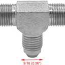 (4-PACK) 2603-06-06-06 Hydraulic Adapter Fitting 3/8" Male JIC 37(9/16"-18UNF) 3/8" Male JIC 37(9/16"-18UNF) 3/8" Male JIC 37(9/16"-18UNF)Tube UnionTee Joiner Elbow/Corner Carbon Steel