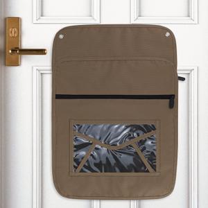 Mail Catcher Brown Indoor Mail Slot Catcher, Durable Oxford Bag for Front Door Garage Office Mail Slot Cover, Space Saving, Self-Adhesive, No Screws Needed, Machine Washable, Housewarming Gift
