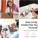 Goodon for Samsung Galaxy S23 Ultra Case Wallet - Flip Folio Leather Cover with Trendy Design, 3 Card Slots & Kickstand Function, Stylish Protective Phone Case for Women and Girls - Brown