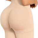 FeelinGirl Womens Shapewear Tummy Control High Waisted Seamless Body Shaper Shorts Girdle Butt Lifting Panties Thigh Slimmer, M/L