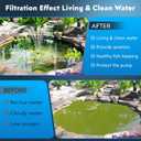 Biling Solar Pond Filter for Small Pond, 8W Solar Water Fountain with 3600mAh Battery, Clean Water Creat Water Features for Outdoor Pond Water Feature, Work Stable in Daytime