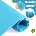 Hestya 50 Sheets Christmas Tissue Paper with 2 Ribbon 19.6 x 27.5 Inch for Wrapping Gift Party Supplies Holiday Xmas Presents Crafts(Sky Blue,Light Blue,Silver)