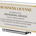 Boloyo Acrylic Business License Display Frame, 10 inch 1PC Clear Display Stand Holder Easel Base Protector for 4x9 Business License Certificate Collectors