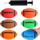 Shindel 6PCS Mini Inflatable Football, 6.3 inch Waterproof Footballs Toys for Kids Perfect Outdoor & Indoor Games, Summer Pool Beach Toy, Birthday & Football Lovers Party Favors (Multi-color)