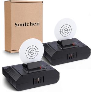 Soulchen 2 Pcs Laser Trainer Target with Mount for Reactive Laser Shooting and Dry Fire Practice Portable Training Target System Indoor Safe