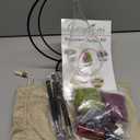 Creations by Nathalie 7" DIY Teardrop Terrarium Kit with Live Plants  Hanging Glass Planter with Stand for Adults & Kids  Build a Mini Ecosystem with Moss, Crystals, Tools  Made in The USA