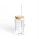 Glass Sipper Be Happy 16 Oz, 2pack