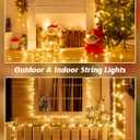 Brightown 2 Pack Solar Christmas String Lights Outdoor, Total 144Ft 400 LED Twinkle Fairy Lights Waterproof with 8 Modes Auto On/Off for Patio Tree Garden Party Home Wedding Decorations (Warm White)