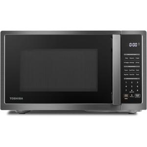 TOSHIBA ML4-EM09PA(BS) Small Countertop Microwave Oven with 6 Auto Menus, Mute Function, Child Lock, Kitchen Essentials for Dorm, 0.9 Cu Ft, 10.6 Inch Removable Turntable, 900W, Black Stainless Steel