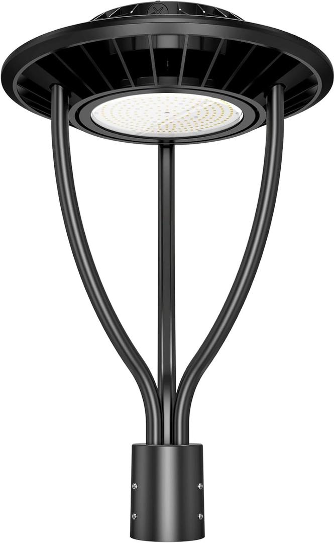 LED Post Top Light ETL Listed 60W 48W 36W Adjustable Outdoor Pole Lights with Photocell IP65 Waterproof Post LED Fixture 5000K for Garden Yard Street Lighting